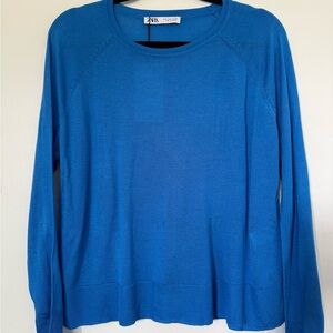 Zara Vibrant Blue Knit Top